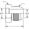 World Wide Fittings Male JIC Braze Connector 0403X20X20